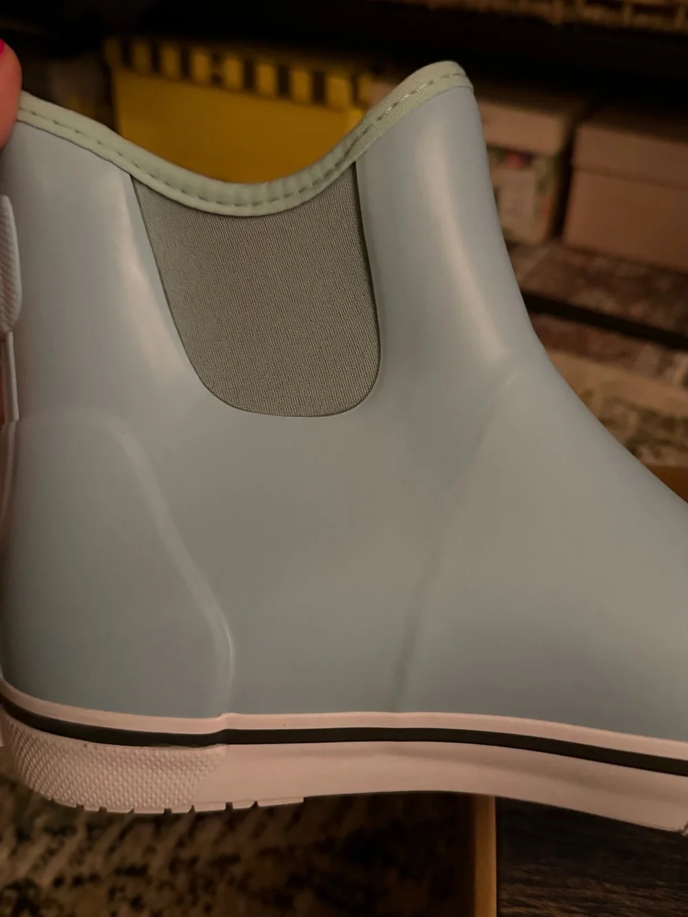 Pelagic Light Blue Women's Slip-On Rain Boots